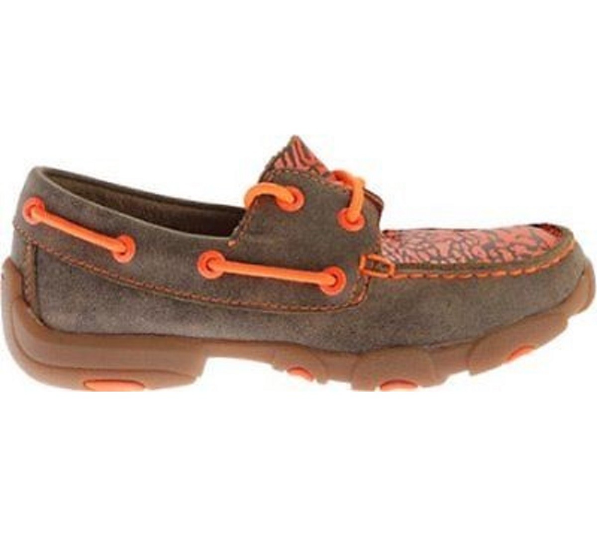 Color:Yellow Orange Size:6 US Twisted X Childrens RIO Cowkids Leather Moccasin